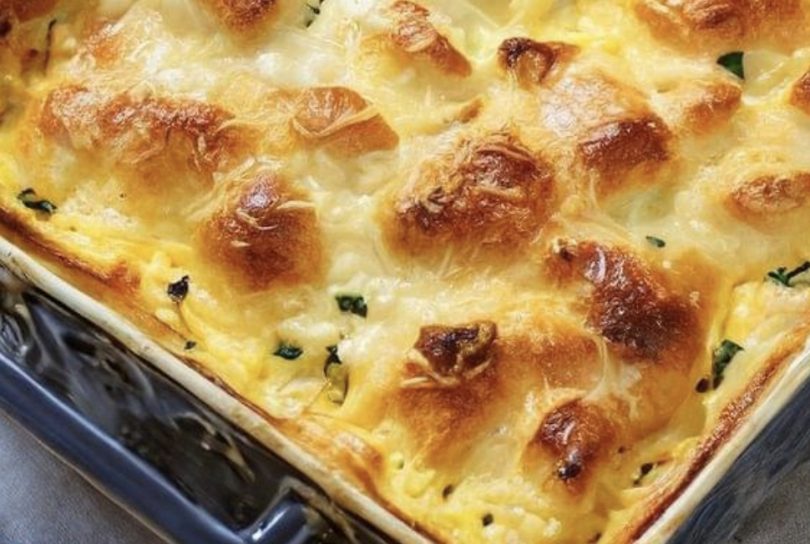 The topping of this Magic Chicken Pie is absolutely mouthwatering! Must ...